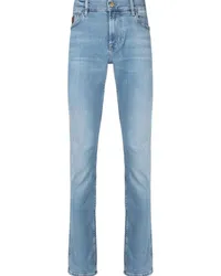 7 for all mankind Slim-Fit-Jeans mit Tragefalten Blau