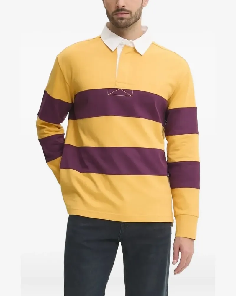 Gant Gestreiftes Rugby-Shirt - Gelb Gelb