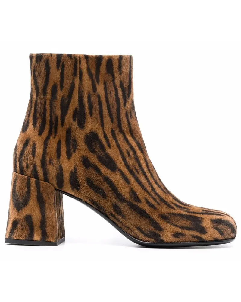 Miu Miu Stiefel mit Print 80mm - Braun Braun
