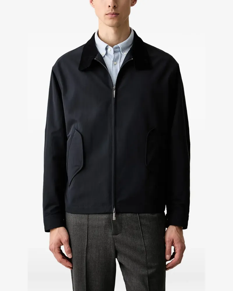 Emporio Armani Blousonjacke mit Stehkragen und abgeschrägten Klappentaschen - Blau Blau