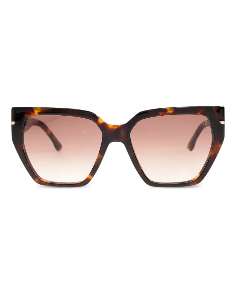 Victoria Beckham Sonnenbrille mit geometrischem Gestell - Braun Braun