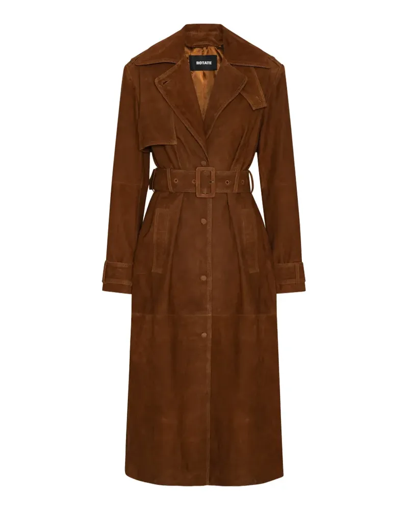 ROTATE Birger Christensen Trenchcoat aus Wildleder - Braun Braun