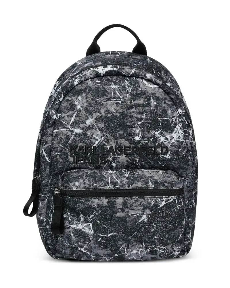 Karl Lagerfeld Rucksack mit Logo-Print - Schwarz Schwarz