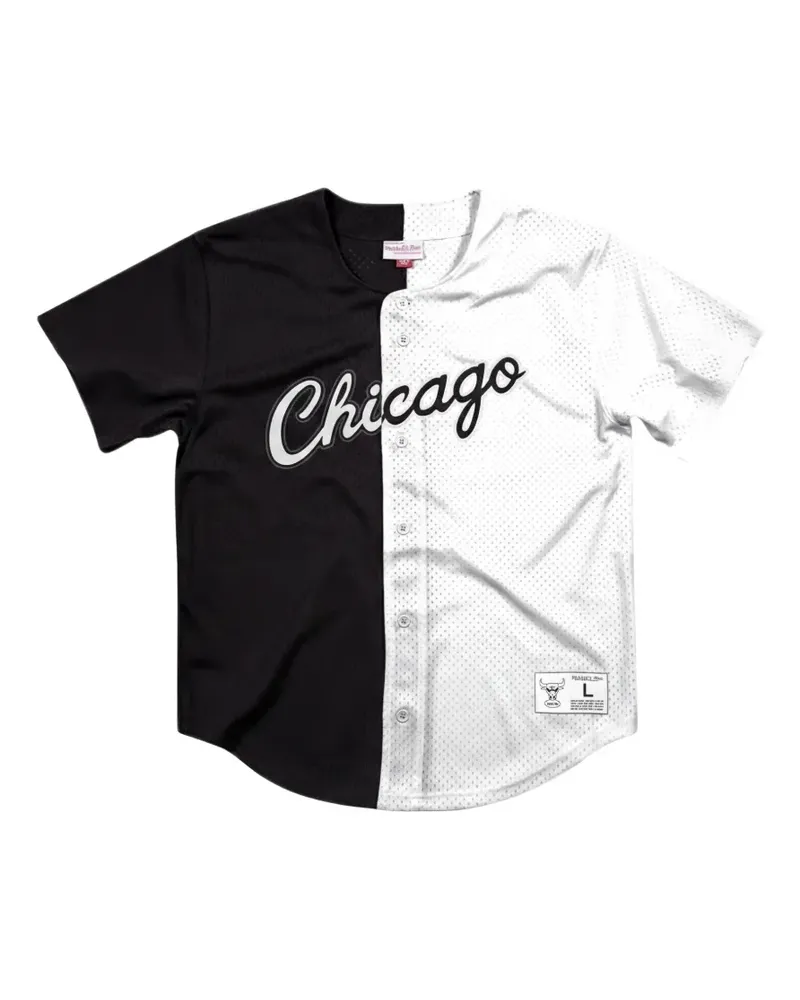 Mitchell & Ness NBA Split Color Mesh-Hemd - Schwarz Schwarz