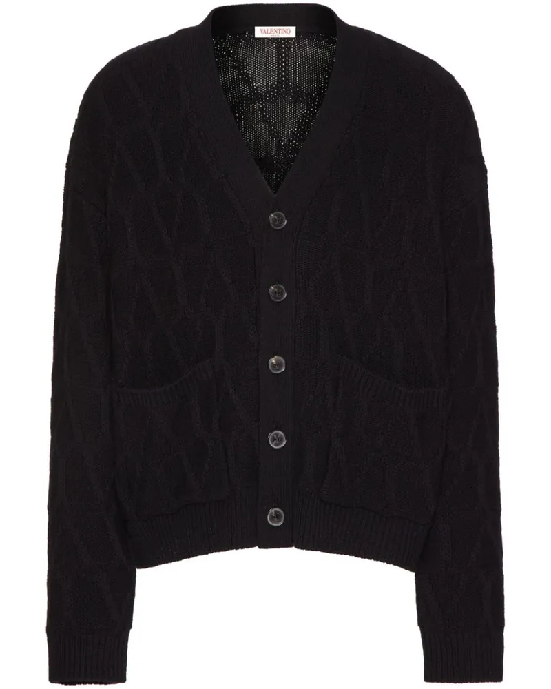 Valentino Garavani Toile Iconographe Cardigan Schwarz