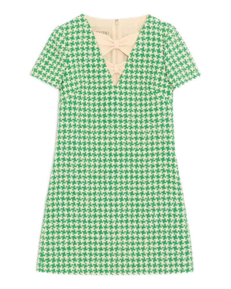 Valentino Garavani short houndstooth tweed dress - Grün Grün