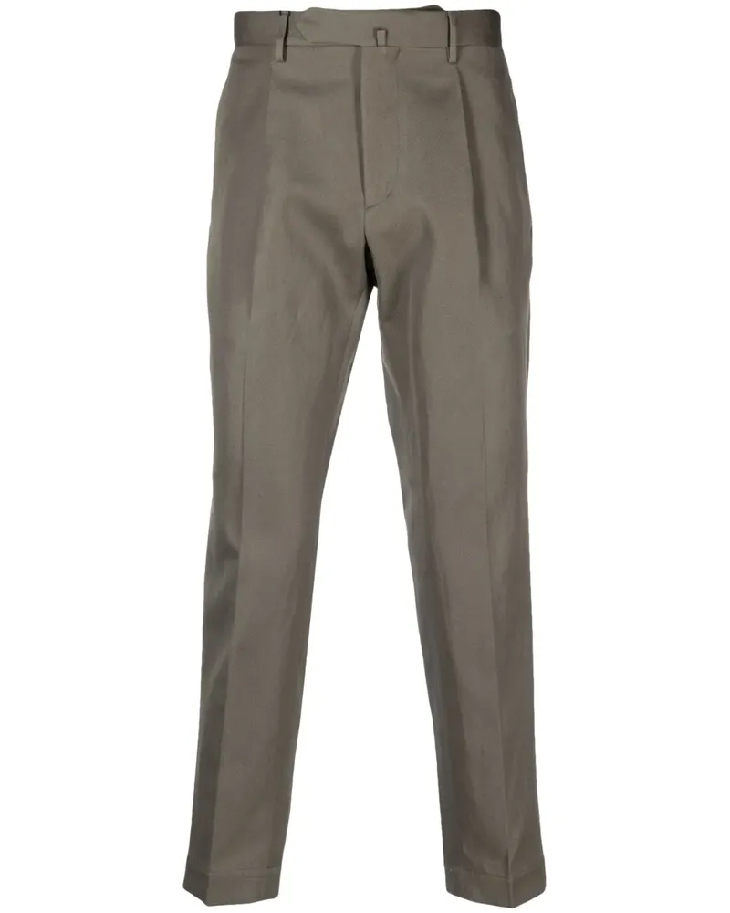 Dell'oglio Cropped-Chino mit Faltendetail - Grün Grün