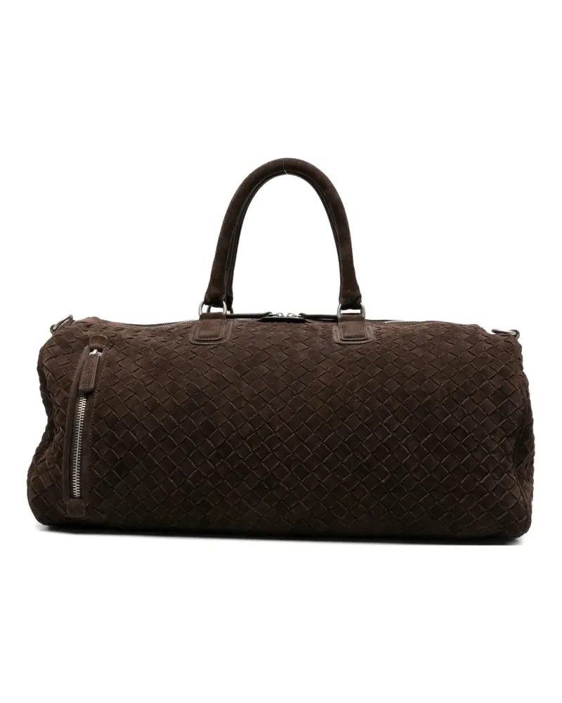 Officine Creative Italia Armor woven suede holdall bag - Braun Braun