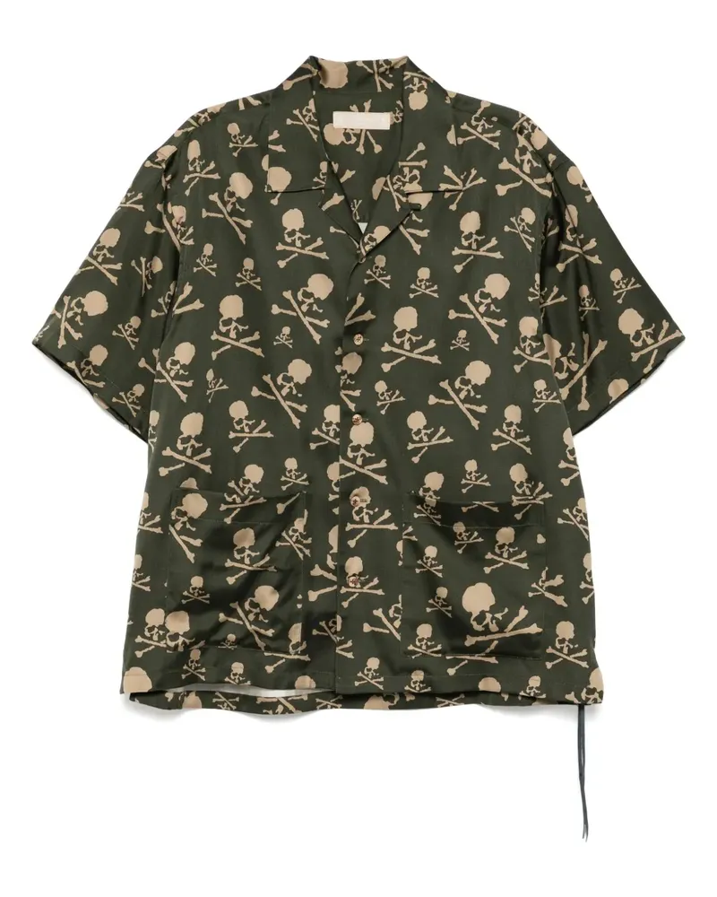 Mastermind World Hemd mit Totenkopf - Grün Grün