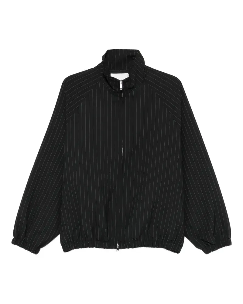 FRANKIE Shop pinstripe zip jacket - Schwarz Schwarz