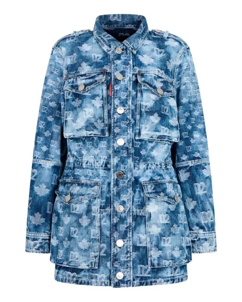 Dsquared2 D2 Monogram Jeansjacke - Blau Blau