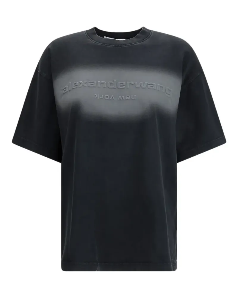 Alexander Wang Reflective Halo Print Logo T-shirt - Schwarz Schwarz
