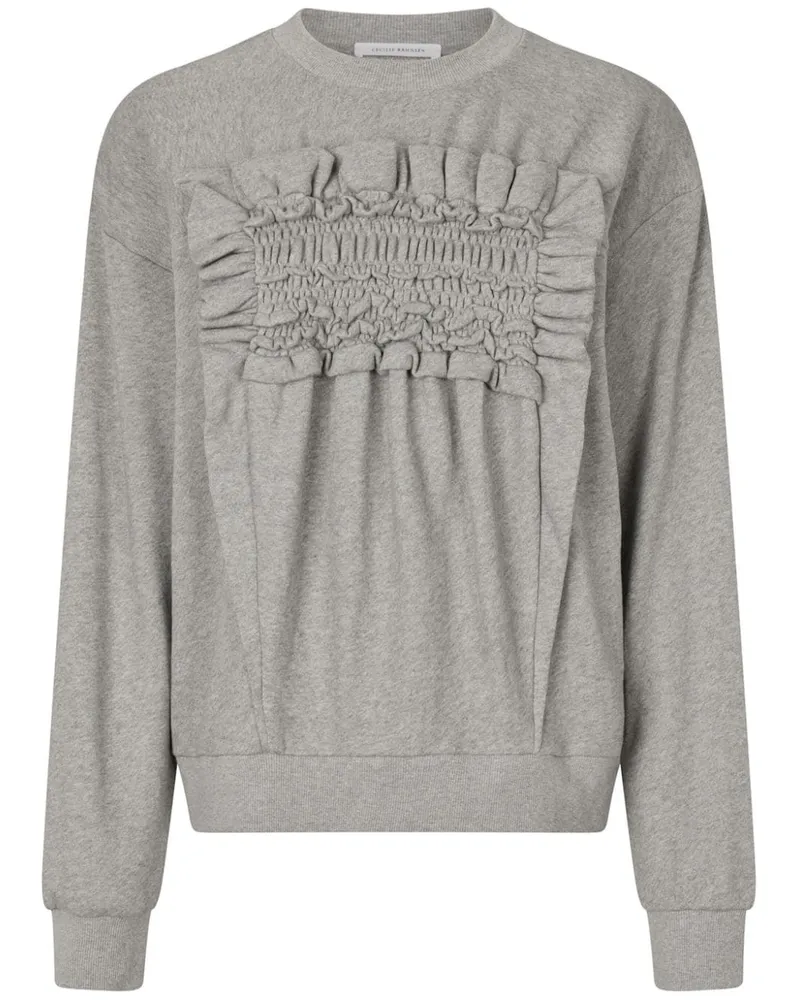 Cecilie Bahnsen Ollie Sweatshirt mit Rüschendetail - Grau Grau