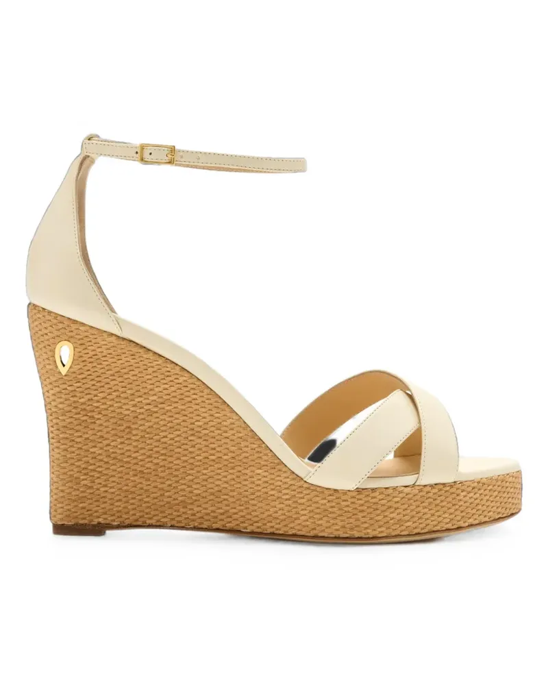 Jennifer Chamandi Leandro 105 Wedge-Sandalen aus Raffia - Weiß Weiß