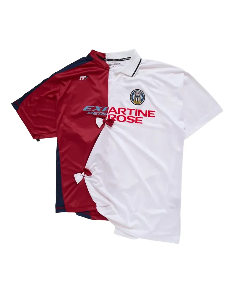 Martine Rose collage football T-shirt - Weiß Weiß