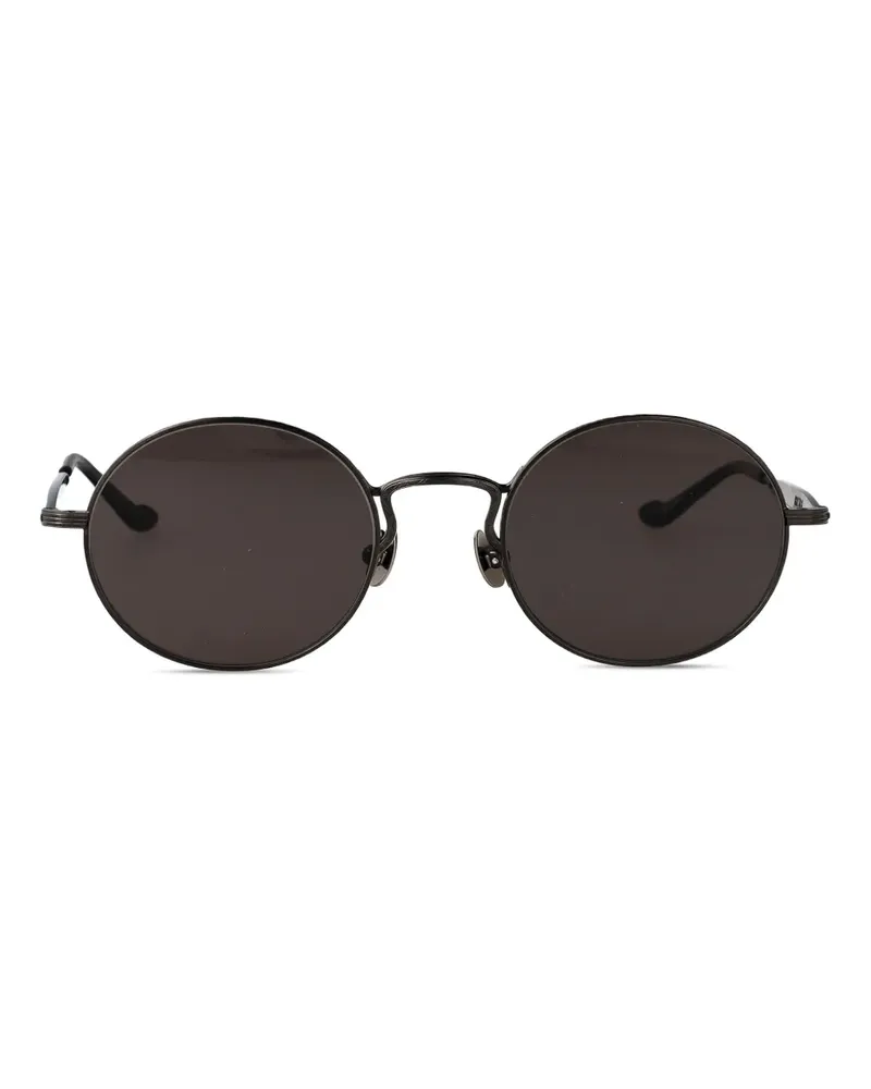 MATSUDA Sonnenbrille mit rundem Gestell - Schwarz Schwarz