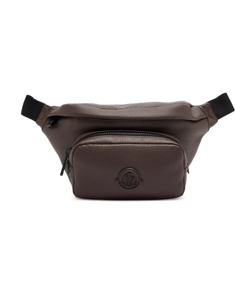 Moncler Gürteltasche mit Logo-Patch - Braun Braun