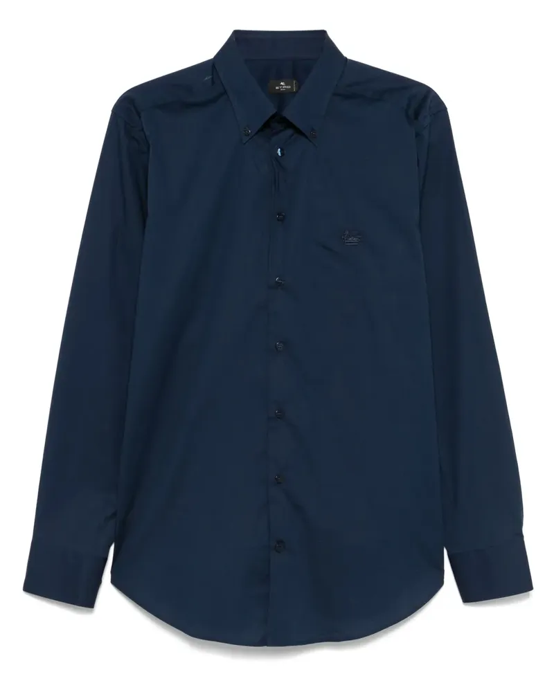 Etro Hemd aus Popeline - Blau Blau