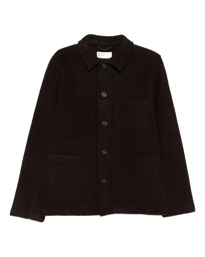 Universal Works button-down patch-pocket jacket - Braun Braun
