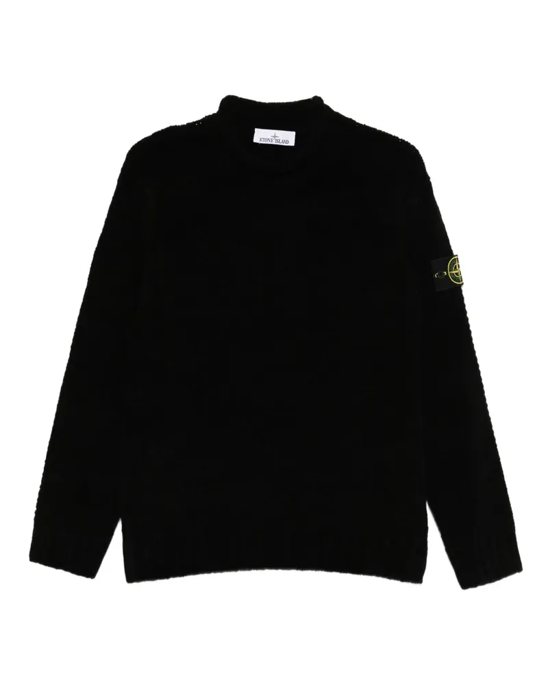 Stone Island Pullover mit Logo-Patch - Schwarz Schwarz