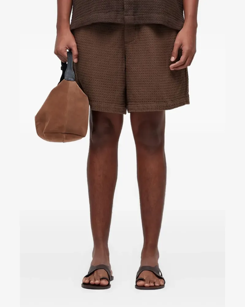 Osklen Strukturierte Shorts mit Kordelzug - Braun Braun