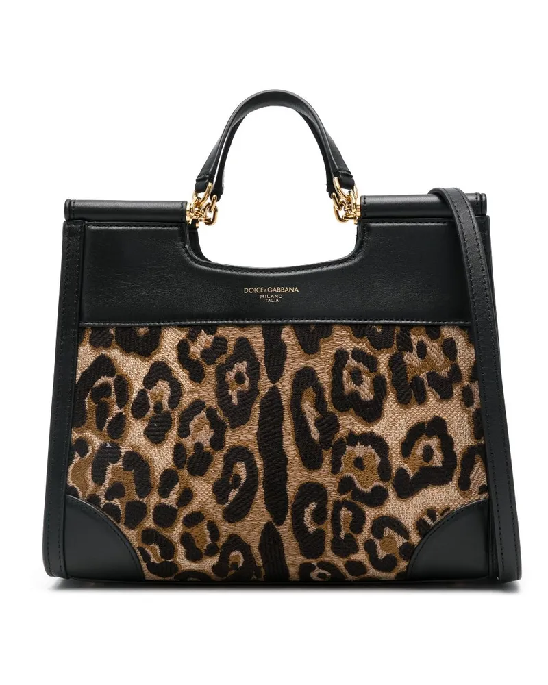 Dolce & Gabbana Kleine Sicily Handtasche - Schwarz Schwarz