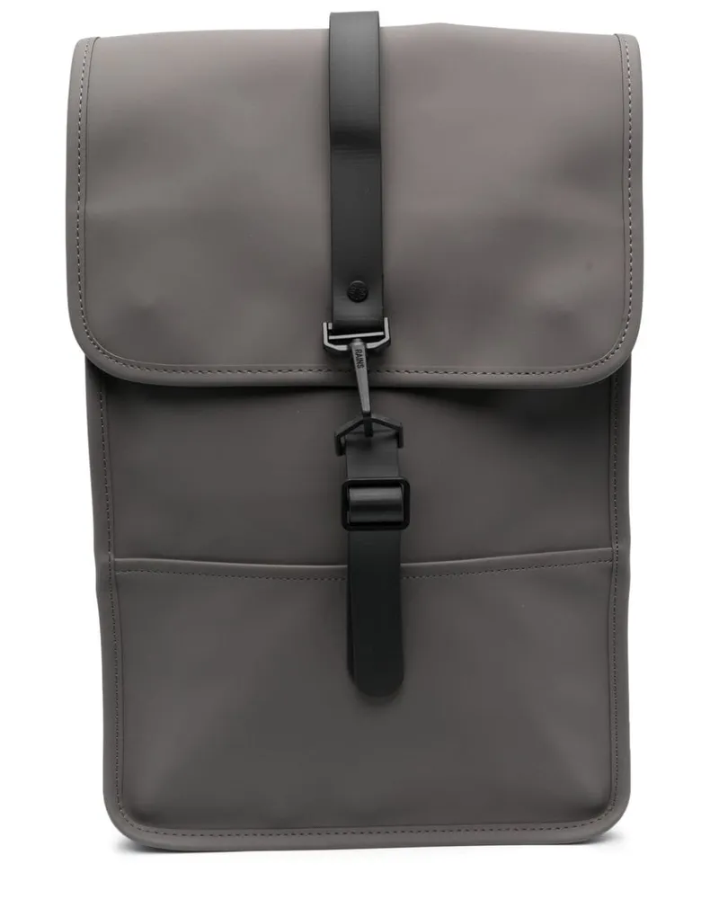 RAINS Wasserdichter Rucksack mit Karabiner - Grau Grau