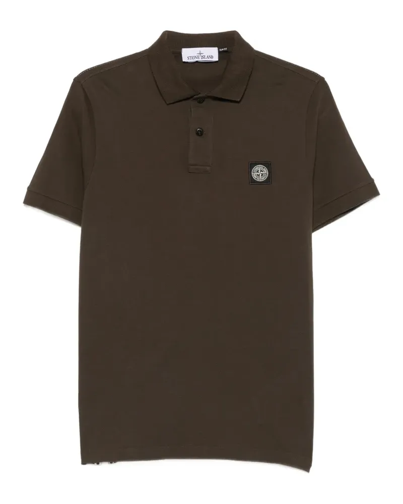Stone Island Poloshirt mit Logo-Patch - Grün Grün