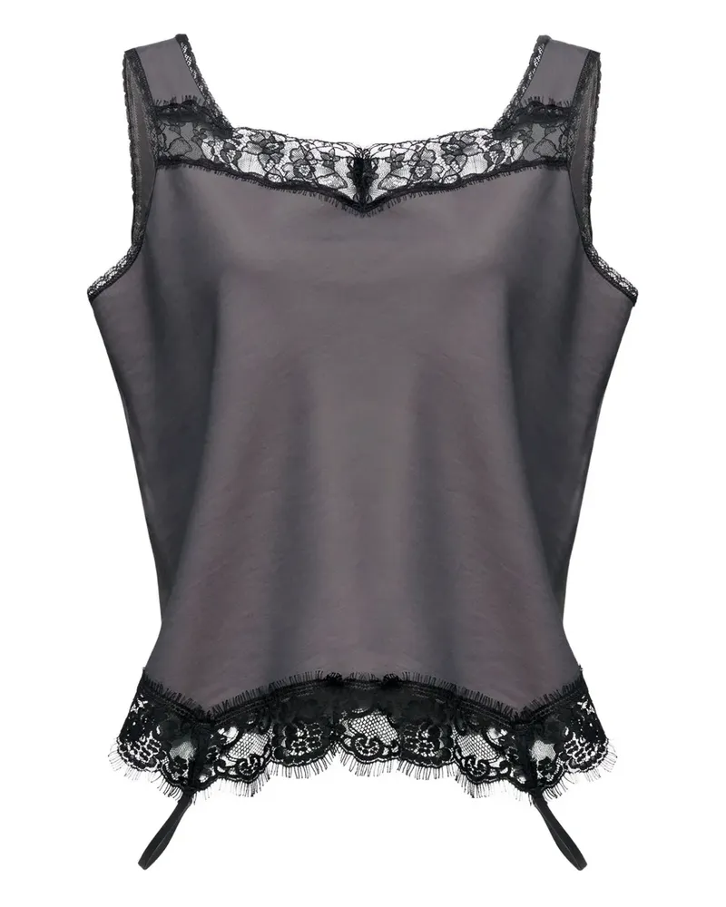 Maison Margiela Top mit Spitze - Grau Grau