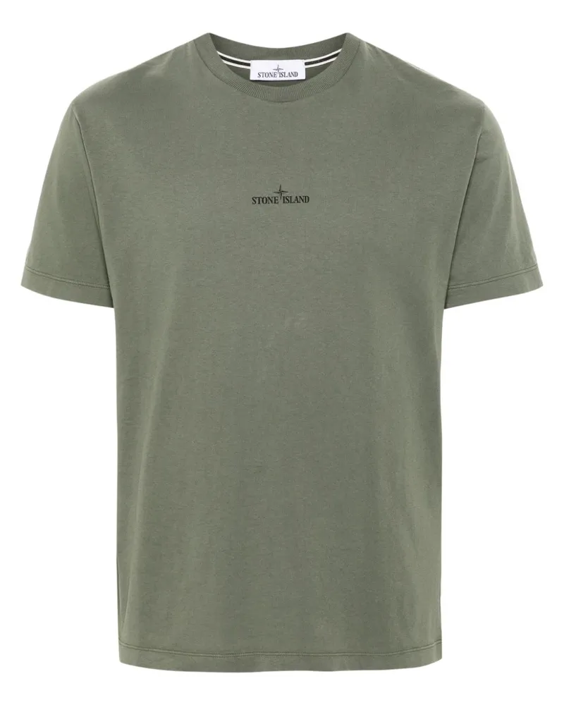 Stone Island T-Shirt mit Kompass - Grün Grün