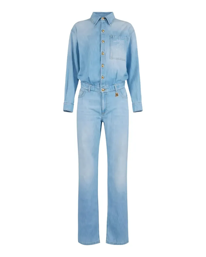Elisabetta Franchi Geknöpfter Jumpsuit mit Tasche - Blau Blau