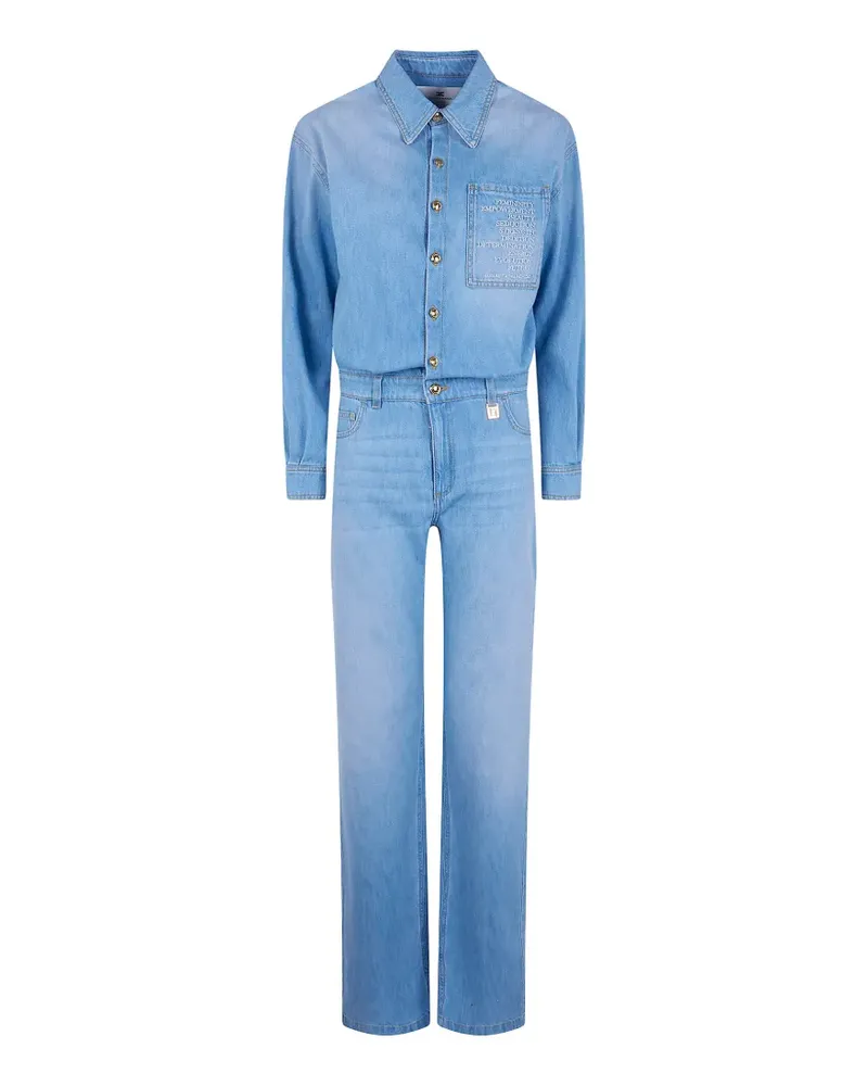 Elisabetta Franchi button pocket jumpsuit - Blau Blau