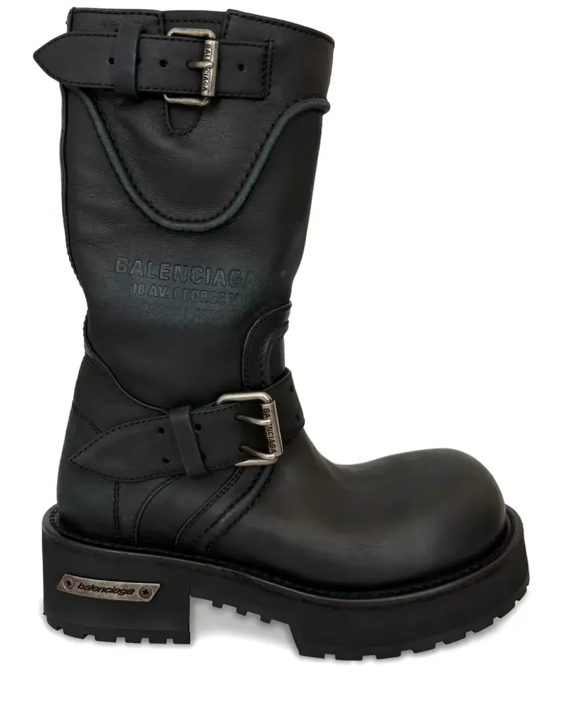Balenciaga Stiefel mit Schnallenverschluss - Schwarz Schwarz