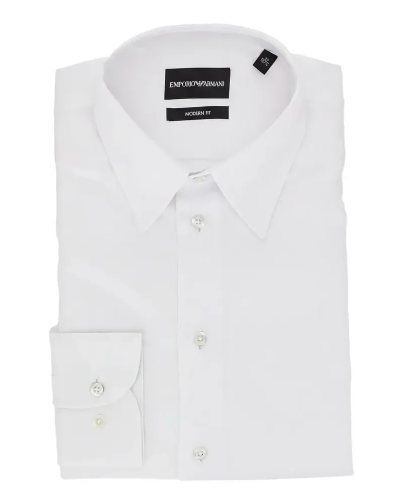 Emporio Armani Modern Fit Hemd - Weiß Weiß
