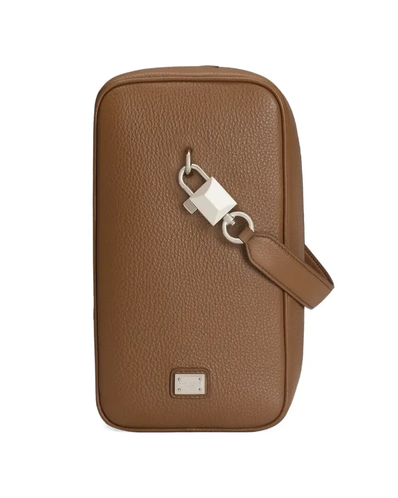 Dolce & Gabbana Tote Bag mit Schloss - Braun Braun