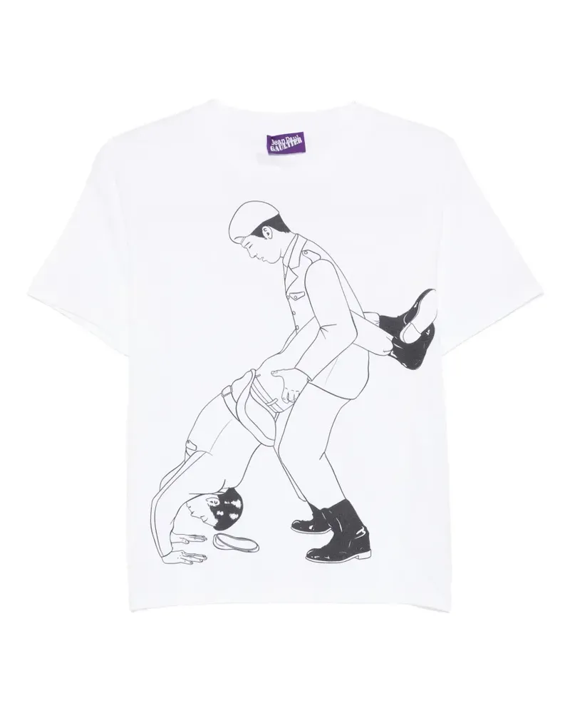 Jean Paul Gaultier graphic-print T-shirt - Weiß Weiß