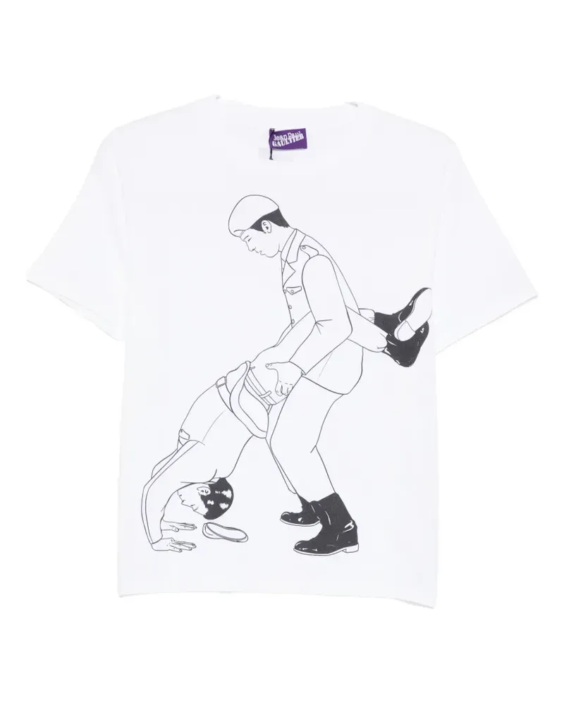 Jean Paul Gaultier graphic-print T-shirt - Weiß Weiß