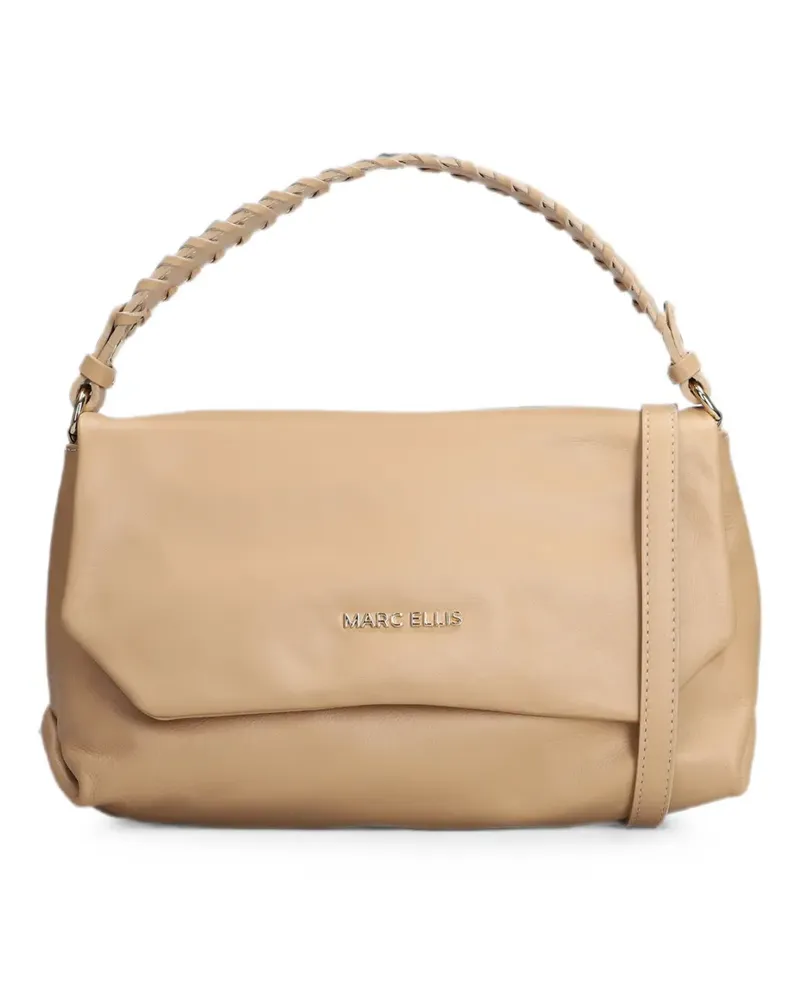 MARC ELLIS Eloide Schultertasche mit geflochtenem Griff - Nude Nude