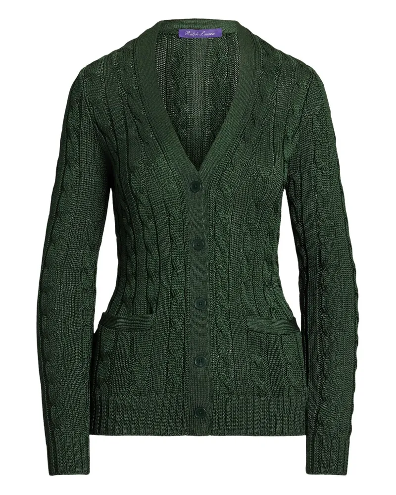 Ralph Lauren Cardigan mit Zopfmuster - Grün Grün