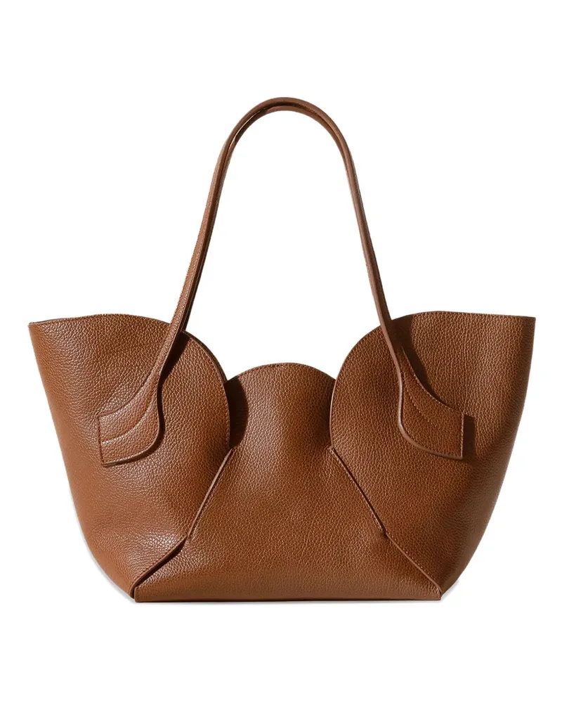HEREU Sepal Schultertasche mit rundem Profil - Braun Braun