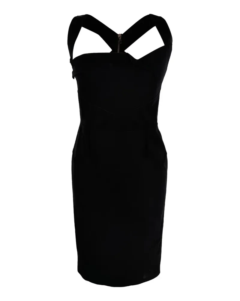 Roland Mouret Kleid mit eckigem Ausschnitt - Schwarz Schwarz