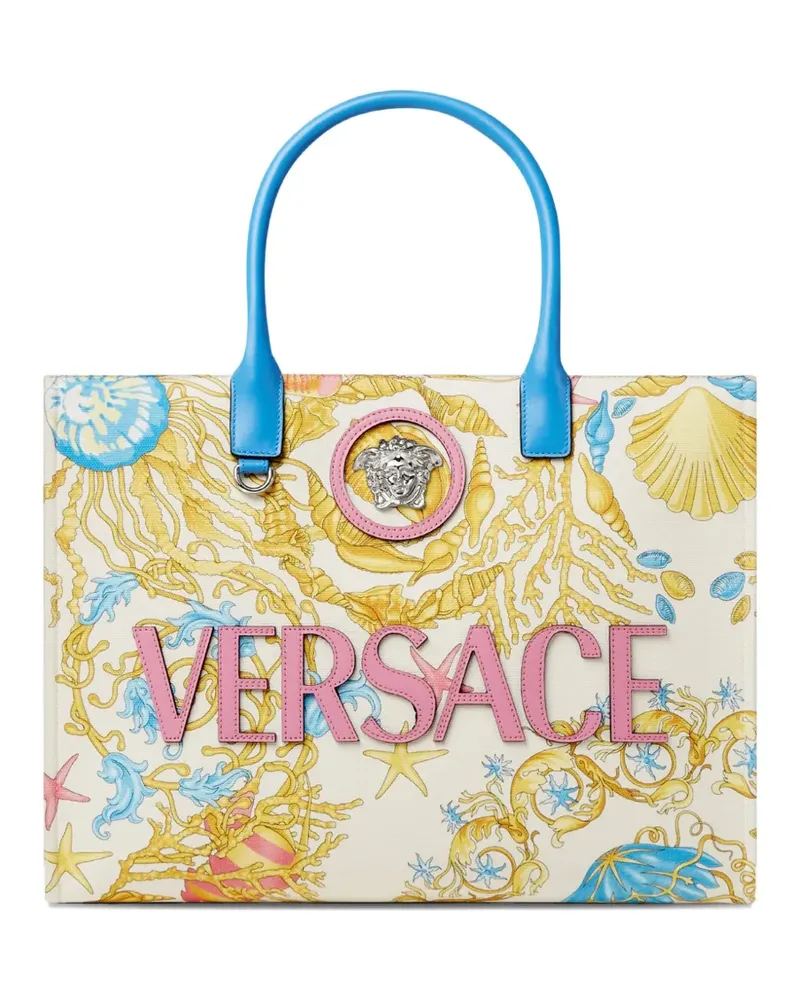 Versace Underwater Tote Bag mit Barocco-Muster - Weiß Weiß