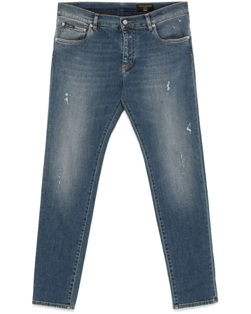 Dolce & Gabbana Klassische Slim-Fit-Jeans - Blau Blau