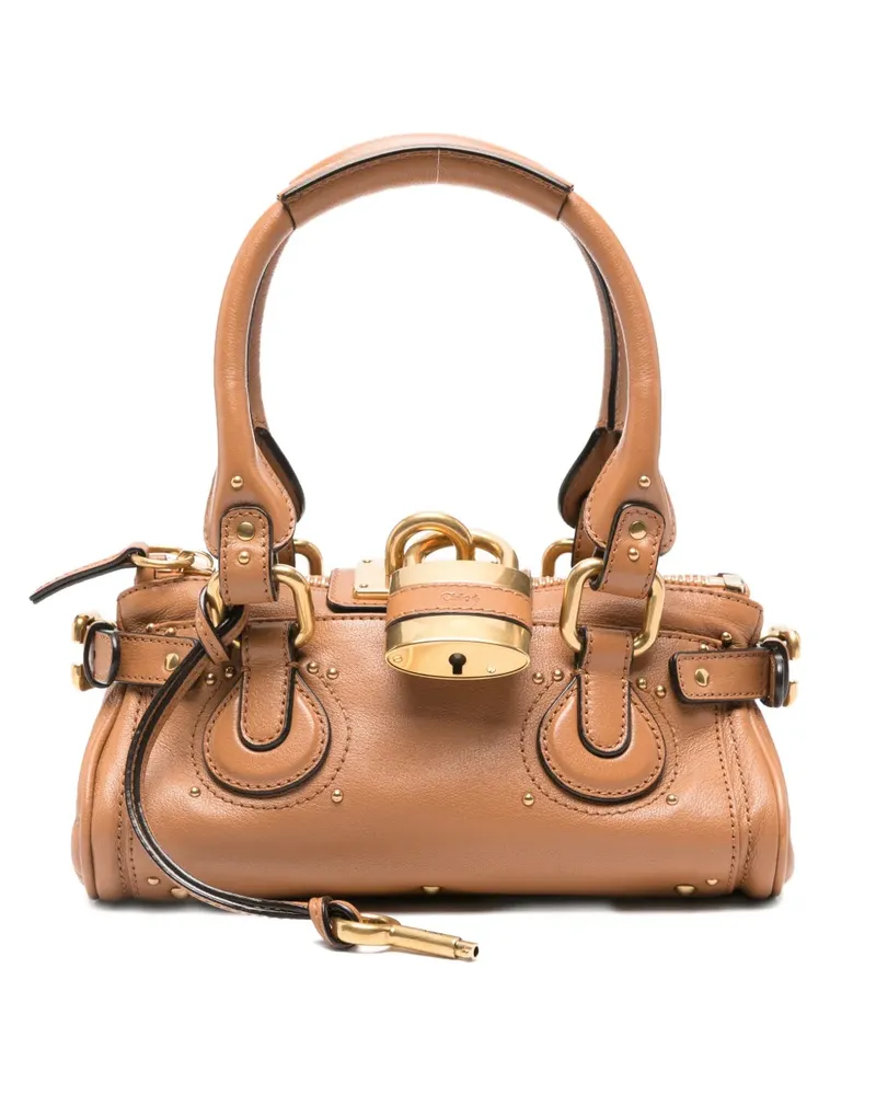 Chloé Kleiner Paddington Schloss-Tote Bag - Braun Braun
