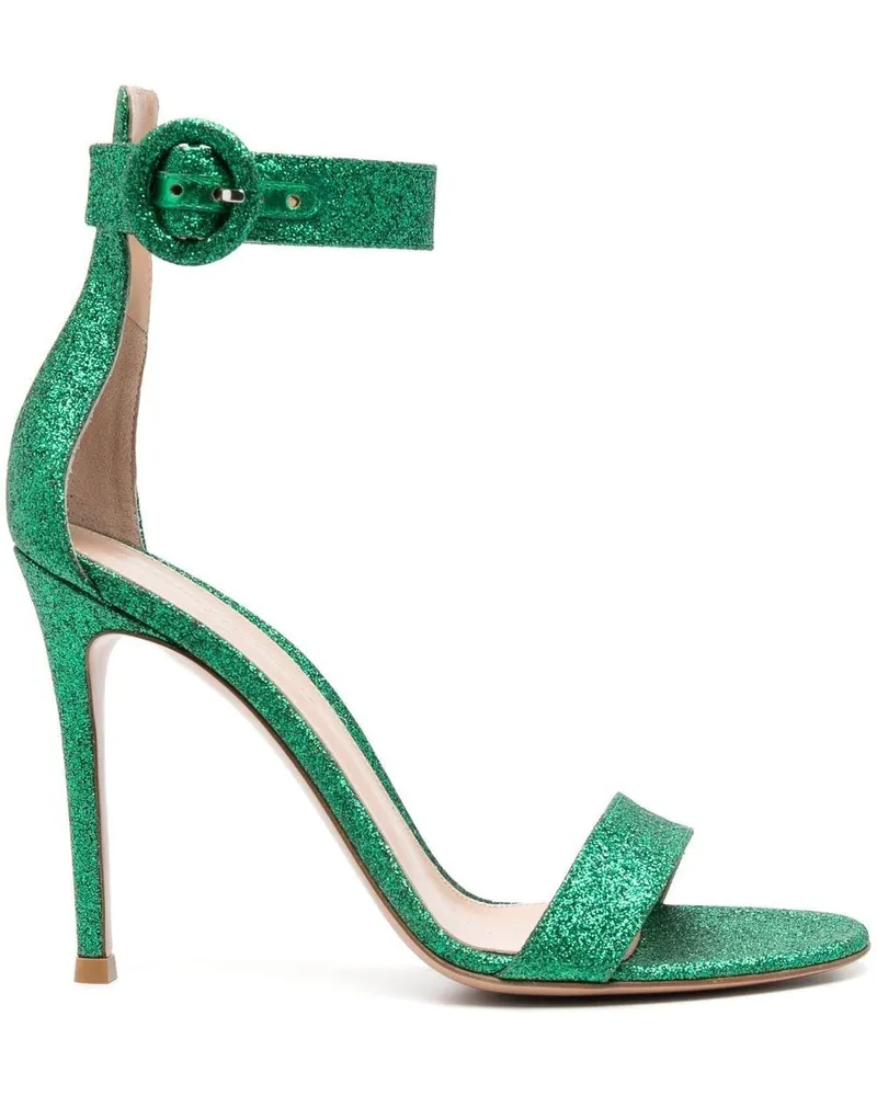Gianvito Rossi Portofino Sandalen mit Glitter 105mm - Grün Grün