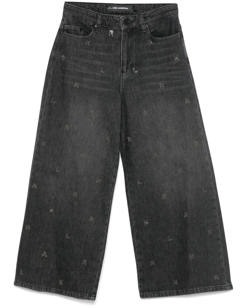 Karl Lagerfeld Strassverzierte Jeans - Grau Grau