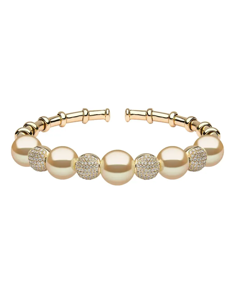 YOKO London South Sea pearl and diamond bangle - Gold Gold