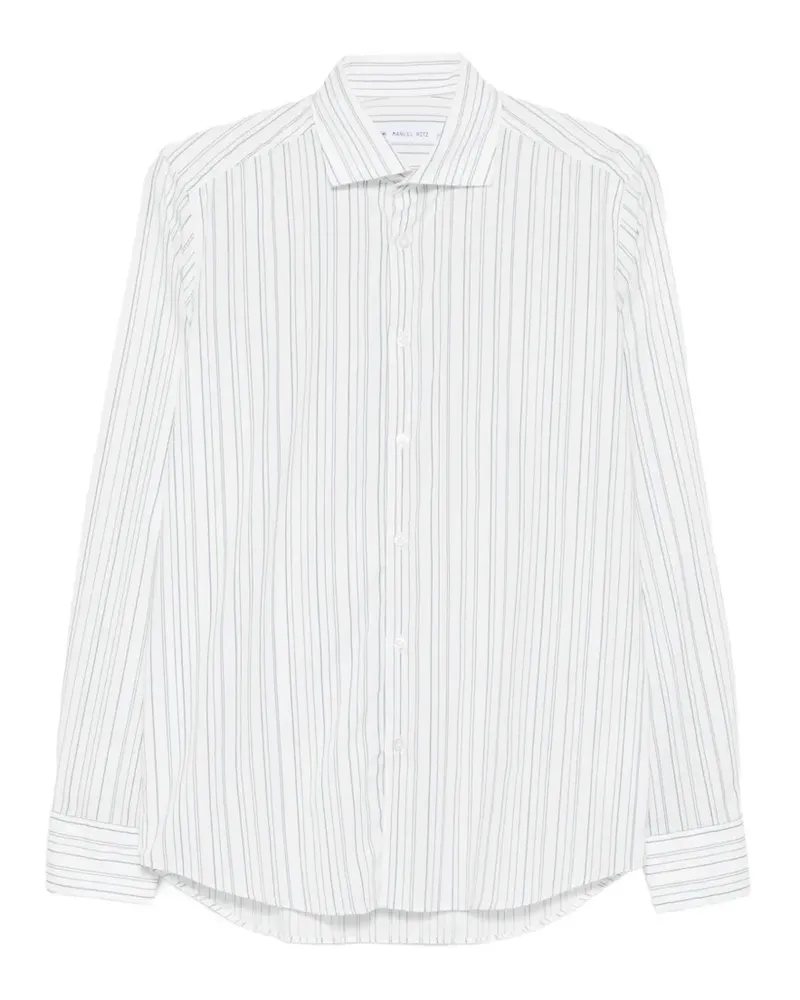Manuel Ritz pinstripe-print poplin shirt - Blau Blau