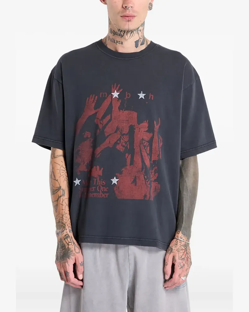MISBHV T-Shirt mit grafischem Print - Schwarz Schwarz
