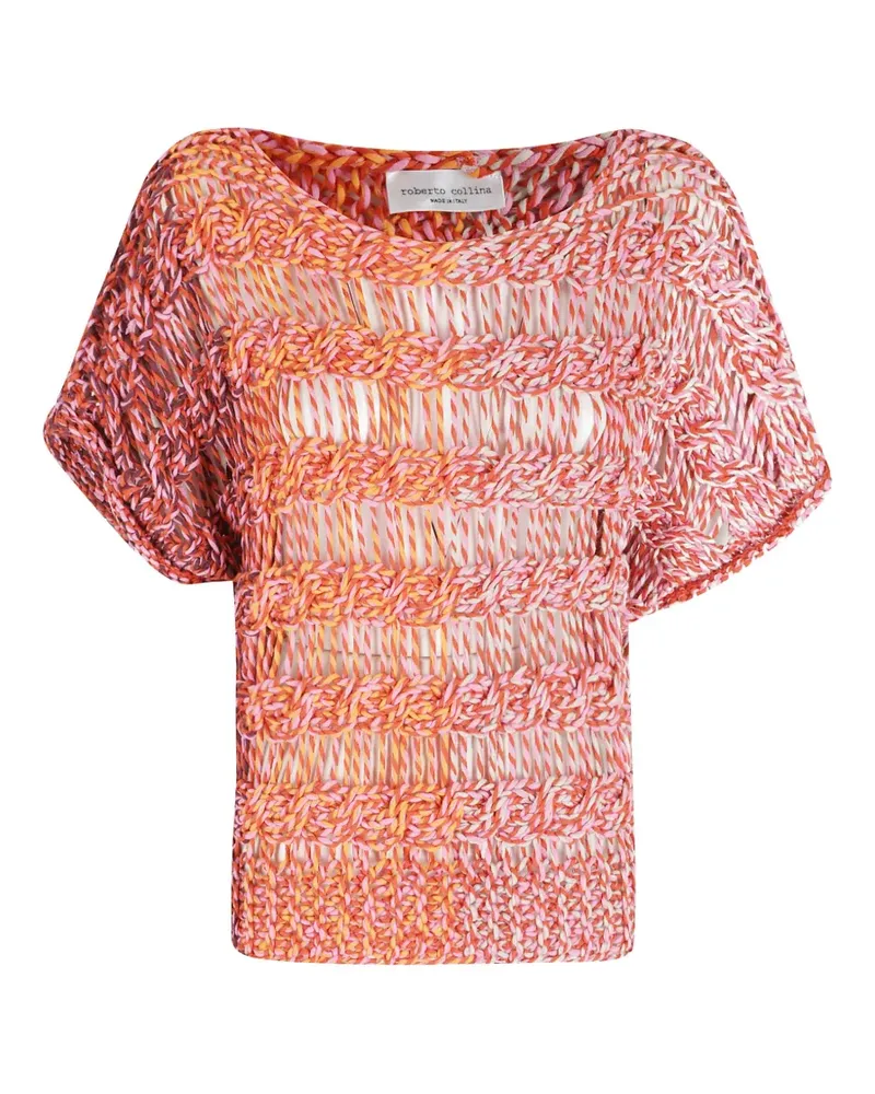 Roberto Collina cable-knit open-knit sweater - Orange Orange